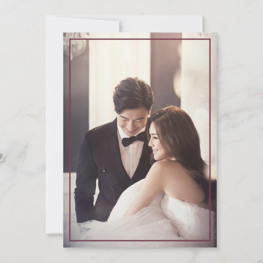 Elegant Blush Pink Rusty Waterverf Floral foto Bedankkaart (Achterkant)