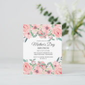 Elegant Blush Pink Sage Green Floral Moederdag Kaart (Staand voorkant)