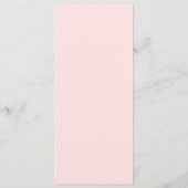 Elegant Blush Pink Script Monogram Weddenschap Menu (Achterkant)