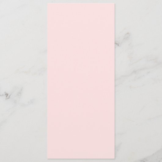 Elegant Blush Pink Script Monogram Weddenschap Menu (Achterkant)