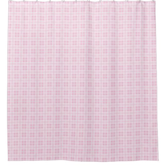 Elegant Blush Pink Shower Curtain Cozy Plaid Vibes Douchegordijn (Voorkant)