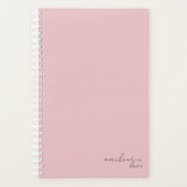 Elegant Blush Pink Simple Minimalist aan maat Planner (Voorkant)