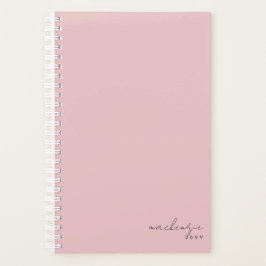 Elegant Blush Pink Simple Minimalist aan maat Planner