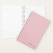 Elegant Blush Pink Simple Minimalist aan maat Planner (Display)