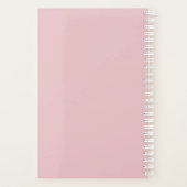 Elegant Blush Pink Simple Minimalist aan maat Planner (Achterkant)