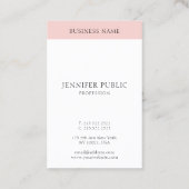 Elegant Blush Pink Simple Sjabloon Trendy Modern Visitekaartje (Achterkant)