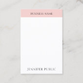 Elegant Blush Pink Simple Trendy Moderne Sjabloon Visitekaartje (Voorkant)
