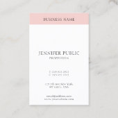 Elegant Blush Pink Simple Trendy Moderne Sjabloon Visitekaartje (Achterkant)
