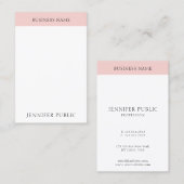 Elegant Blush Pink Simple Trendy Moderne Sjabloon Visitekaartje (Voorkant / Achterkant)