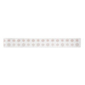 Elegant Blush Pink Snowflakes gepatterd wit Satijnen Lint (Voorkant)