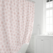 Elegant Blush Pink Snowflakes kerstFeestdagen Douchegordijn
