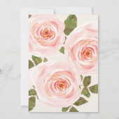 Elegant Blush Pink Springtime Floral 40th Birthday Kaart (Achterkant)