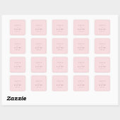 Elegant Blush Pink Stripes Vierkante Sticker (Vel)