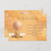 Elegant Blush Pink Teddy Bear Books for Baby Informatiekaartje (Voorkant / Achterkant)
