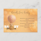 Elegant Blush Pink Teddy Bear Books for Baby Informatiekaartje (Voorkant)