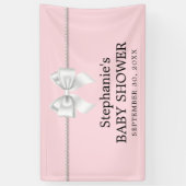 Elegant Blush Pink Tiffany Theme Baby shower Spandoek (Verticaal)