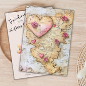 Elegant Blush Pink Travel Adventure Vrijgezellenfe Kaart