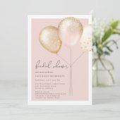 Elegant Blush Pink Vrijgezellenfeest Kaart (Staand voorkant)