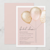 Elegant Blush Pink Vrijgezellenfeest Kaart (Voorkant / Achterkant)