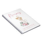 Elegant Blush Pink Vrijgezellenfeest Recipbook Notitieboek (Rechterzijde)