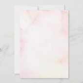 Elegant Blush Pink Waterverf Botanical Weddenschap Kaart (Achterkant)