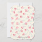 Elegant Blush Pink Waterverf en Gold Baptism Inv Kaart (Achterkant)