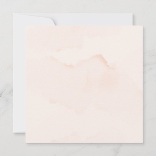 Elegant Blush Pink Waterverf Floral Girl Baptisme Kaart (Achterkant)