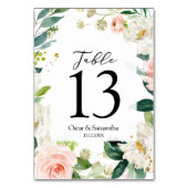 Elegant Blush Pink Waterverf Floral Lijst Kaart (Achterkant)