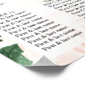 Elegant Blush Pink Waterverf Floral Lijst Poster (Hoek)