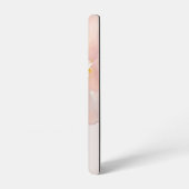 Elegant Blush Pink Waterverf Floral Monogram Samsung Galaxy Hoesje (Linkerkant)