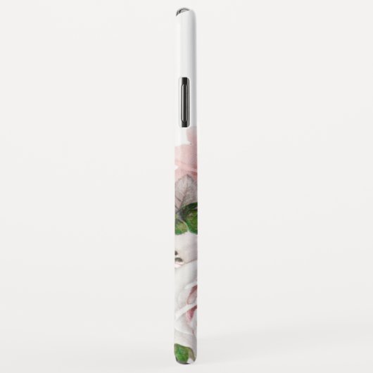 Elegant Blush Pink Waterverf Floral Script Case-Mate iPhone Case (Achterkant/rechts)