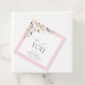 Elegant Blush Pink Waterverf Floral Vrijgezellenfe Bedankjes Labels (In situ)