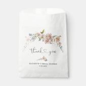 Elegant Blush Pink Waterverf Floral Vrijgezellenfe Bedankzakje (Voorkant)