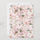 Elegant Blush Pink Waterverf Floral Vrijgezellenfe Kaart (Achterkant)