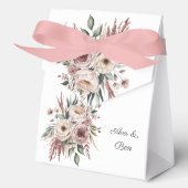 Elegant Blush Pink Waterverf Floral Wedding Bedankdoosjes (Voorkant)