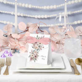 Elegant Blush Pink Waterverf Floral Wedding Bedankdoosjes