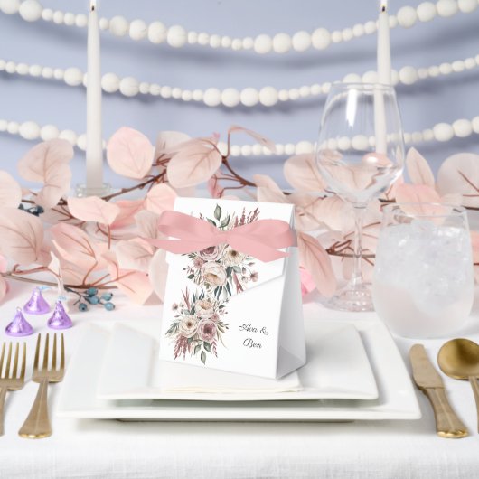 Elegant Blush Pink Waterverf Floral Wedding Bedankdoosjes (Huwelijk)
