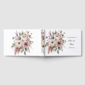Elegant Blush Pink Waterverf Floral Wedding Gastenboek (Volledig)