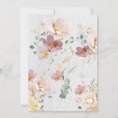 Elegant Blush Pink Waterverf Floral Wedding Kaart (Achterkant)