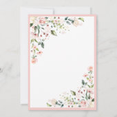 Elegant Blush Pink Waterverf Floral Wedding Kaart (Achterkant)