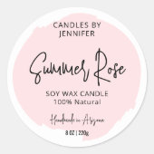 Elegant Blush Pink Waterverf Moderne Product Ronde Sticker (Voorkant)