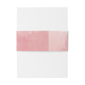 Elegant Blush Pink Waterverf, Monogram Weddenschap Uitnodigingen Wikkel (Achterkant Voorbeeld)