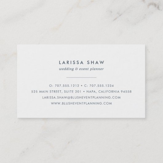 Elegant Blush Pink Waterverf Visitekaartje (Achterkant)