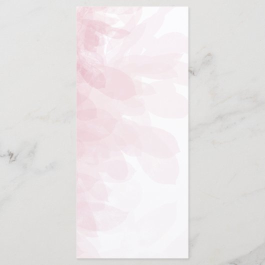 Elegant Blush Pink Waterverf Wedding Menu (Achterkant)