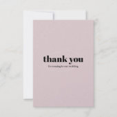 Elegant Blush Pink Weddenschap Hartelijk dank Bedankkaart (Voorkant)