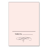 Elegant Blush Pink Weddenschap Place Kaarten (Voorkant)