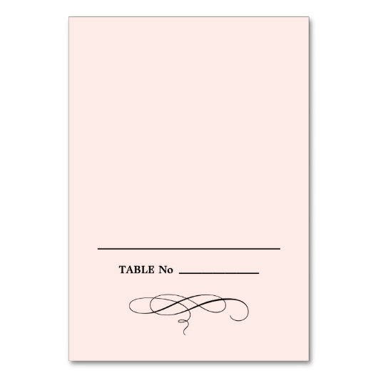 Elegant Blush Pink Weddenschap Place Kaarten (Voorkant)