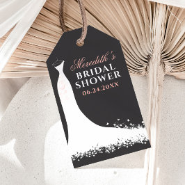 Elegant Blush Pink Wedding Gown Vrijgezellenfeest Cadeaulabel