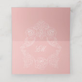 Elegant Blush Pink Wedding Plaatskaartje (Binnenkant ongevouwen)