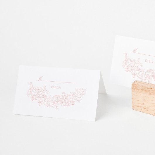 Elegant Blush Pink Wedding Plaatskaartje